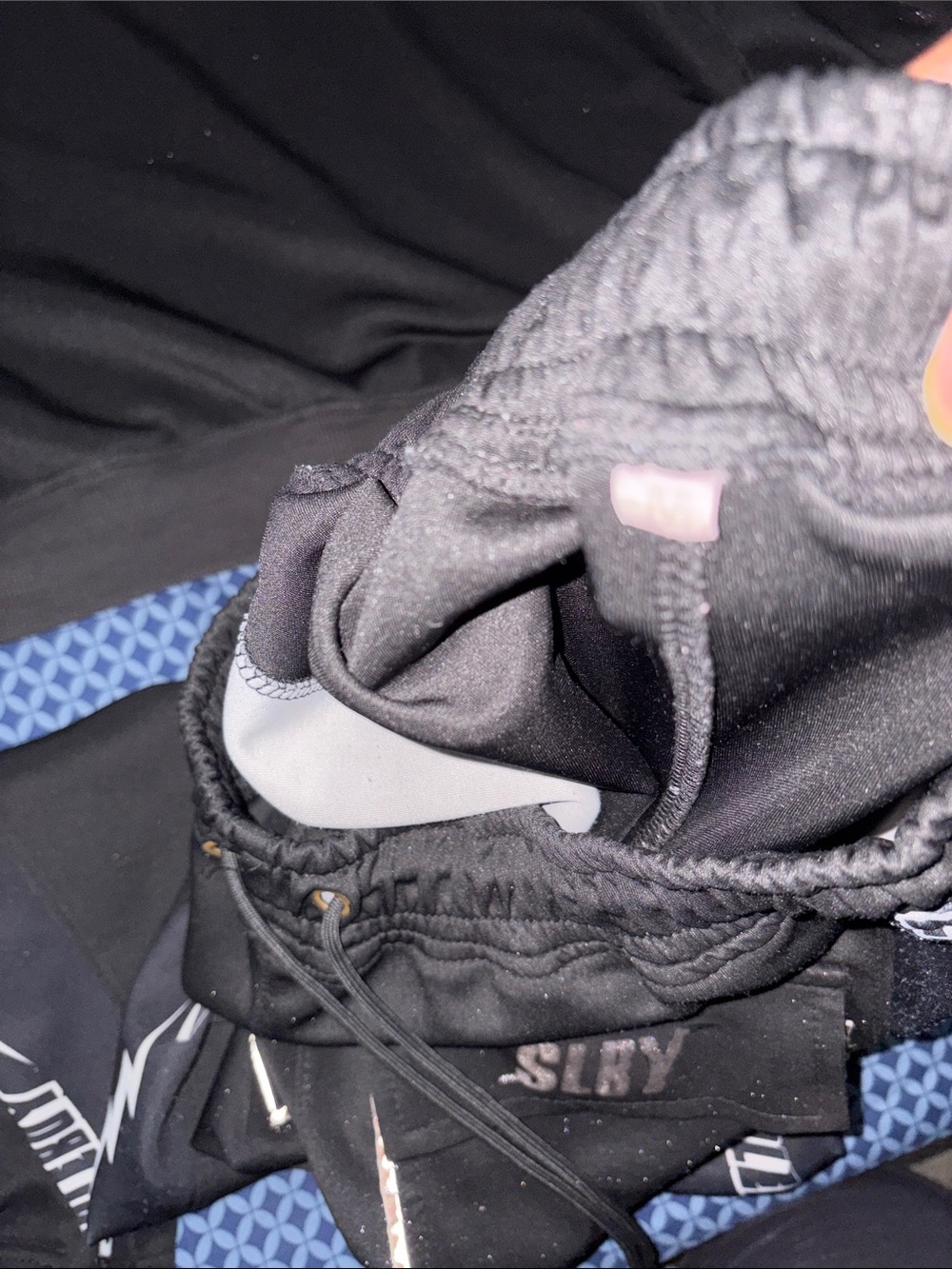 Men's Black Reflective Zip-Front Sweater - Picture 4 of 5
